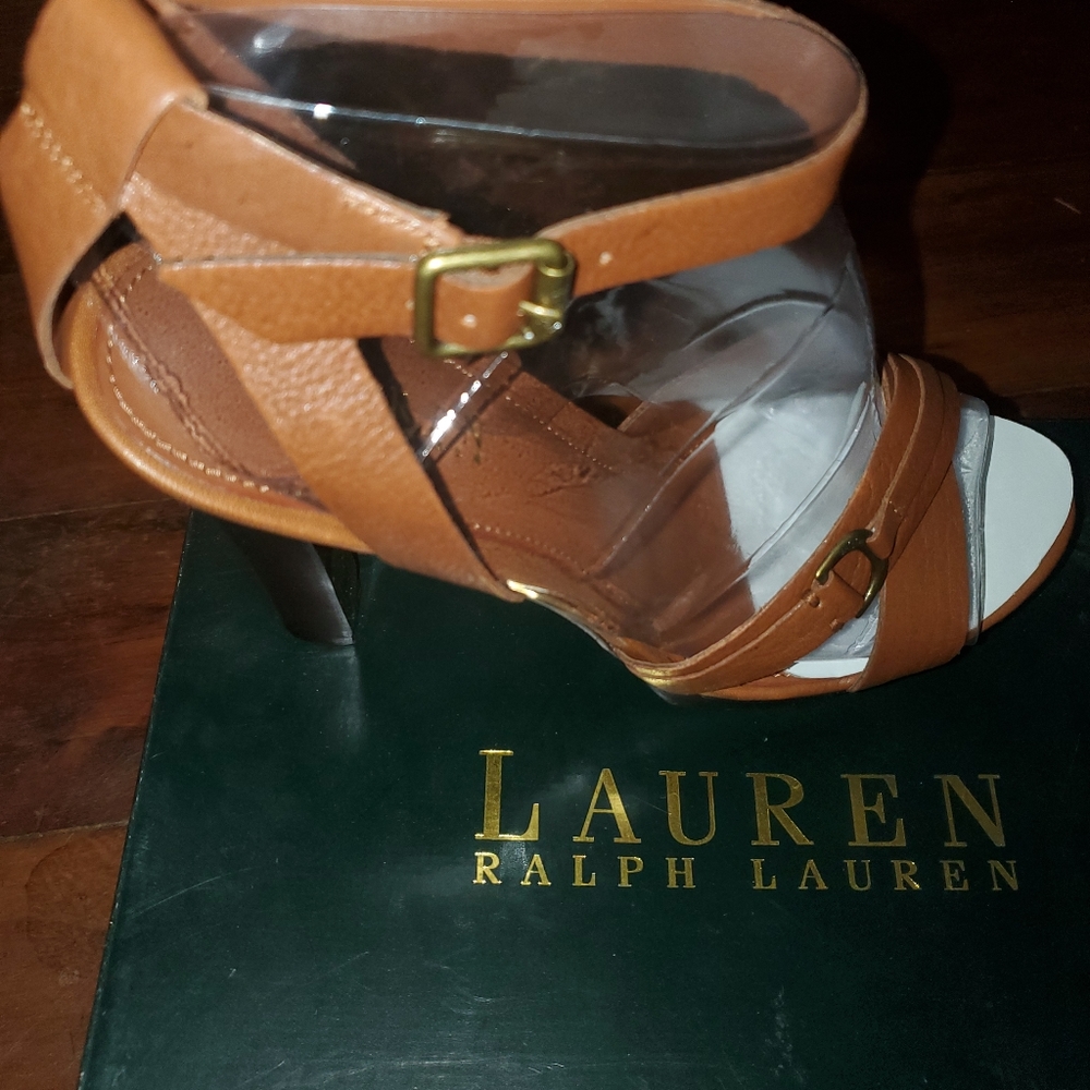 Women Size 9 RALPH LAUREN  open toe 3 5 inch high - Picture 5 of 6